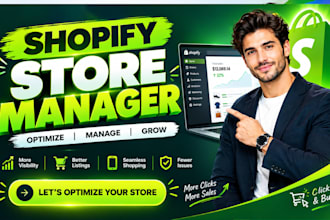 do store optimization and store product listing for sales as shopify manager