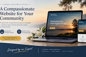 funeral home website, funeral website, memorial website,  cremation website