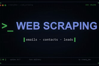 scrape emails, contacts, and business data into excel or CSV