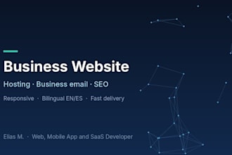 build a responsive business website with hosting and email setup