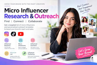 provide influencer research and micro influencer lists for influencer outreach
