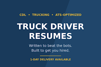 write a job winning cdl truck driver resume