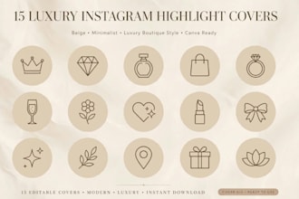 design 15 luxury instagram highlight covers for your brand
