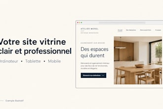 build a professional responsive business website in french