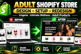 design, optimize, and manage adult shopify store
