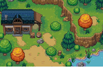 do top down pixel art tileset, game assets, tile map, pixel tileset