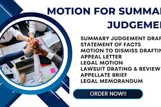 draft motion to dismiss and summary judgment