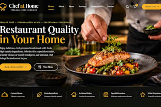 build a restaurant, personal chef, pizza, bakery, cafe, and catering website