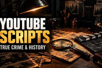 write true crime and history youtube scripts