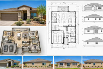 draft arizona residential as built floor plans and elevations from measurements