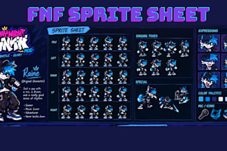 fnf sprite animation fnf mod fnf fnaf sprite sheet friday night funkin character