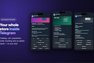 build a telegram shop bot with payments, cart and admin panel