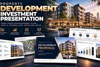 create a property development investment presentation for project funding