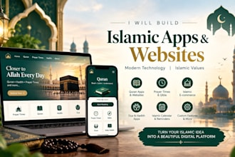 develop islamic apps and websites like quran hadith prayers