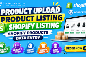 product upload product listing shopify listing shopify products data entry