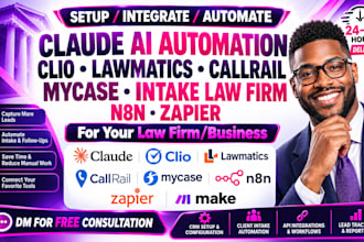 claude ai automation clio lawmatics callrail mycase intake law firm n8n zapier