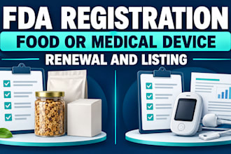 prepare fda food facility renewal or device registration support