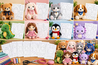 create custom plush sewing patterns for stuffed animals and plush toys