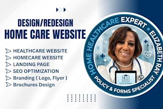 design a premium healthcare website, clinic logo, flyer, and brochure design