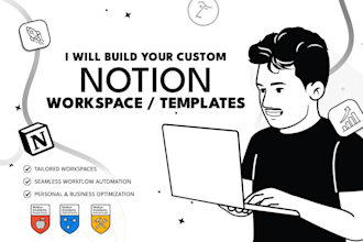 notion expert, custom notion template, dashboard, workspace and automation setup