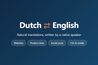 translate or write your content in dutch and english