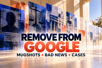 remove mugshots, negative links, case, article, bad news on google search