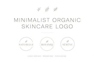 design minimalist organic skincare logo