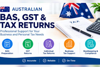 prepare australian bas, gst returns individual tax returns