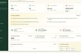 set up a complete school management system with fees and attendance