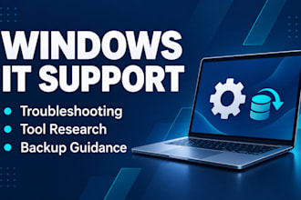 troubleshoot your windows PC and provide remote IT support