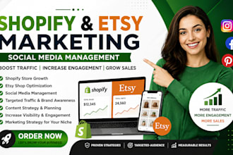 do shopify etsy marketing boost shopify etsy sales social media management