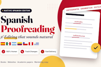 proofread and edit any spanish text