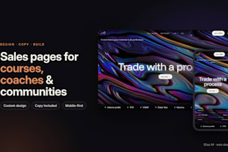 design a sales page for your course, coaching or community