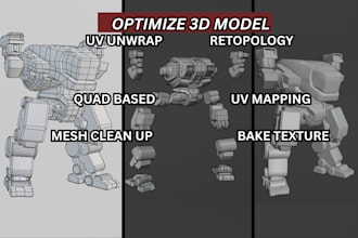 clean retopology uv unwrap bake textures uv mapping for 3d model in blender