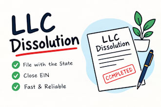 dissolve your us llc, file llc dissolution and assist with ein closure