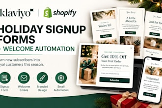 klaviyo holiday signup forms and welcome email automation