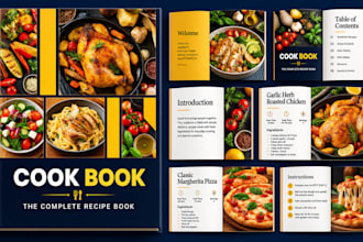 design cookbook, recipe book writer, book layout and KDP cookbook interior