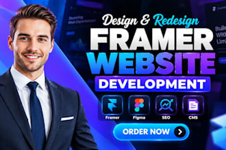 design framer website, figma to framer landing page and framer website design
