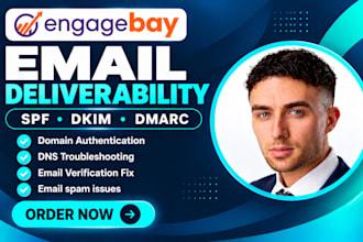 fix engagebay email deliverability spf dkim dmarc domain authentication