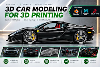 car design automotive vehicle widebody kit car part design for 3d printing