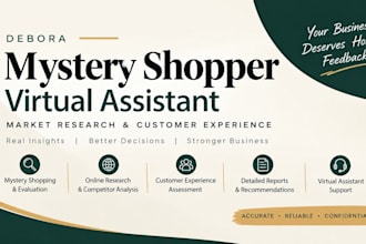 be your mystery shopper virtual assistant for market research