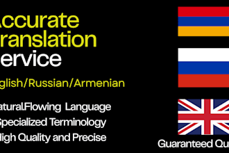 do accurate translation between english russian armenian