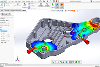 designe injection plastic parts enclosures dem cad in solidworks