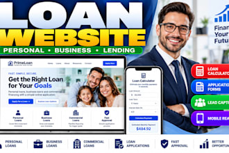 build loan website for personal business loans applications and calculator