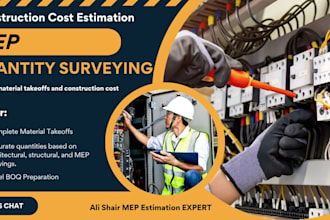 provide material takeoffs and construction cost estimate