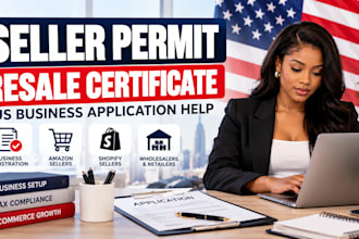 assist with US seller permit and resale certificate applications