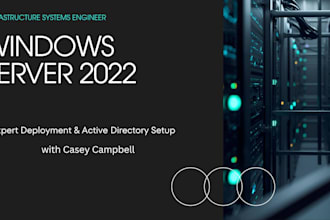 setup windows server 2022 active directory and network drives