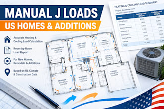 calculate manual j loads for US homes and additions