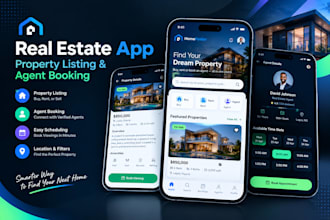 build a custom real estate app for property listing and agent booking