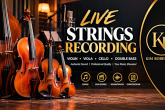record live violin, viola, cello, and double bass for your music